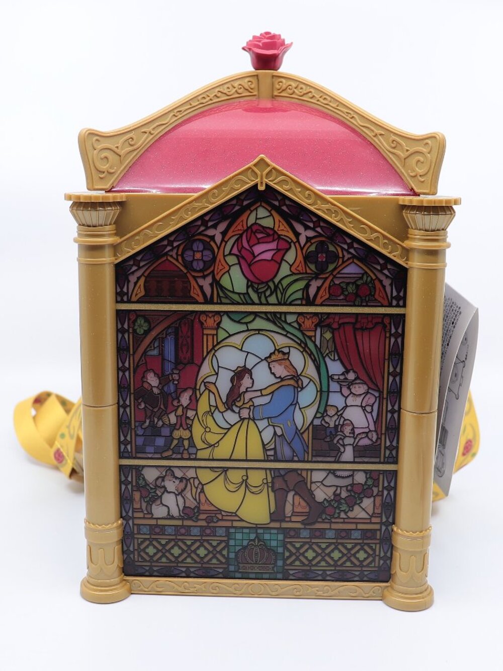 Tokyo Disney Resort Beauty & the Beast Stained Glass Popcorn Bucket New w/ Flaws